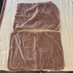 Set of West Elm Velour Pillow Covers
